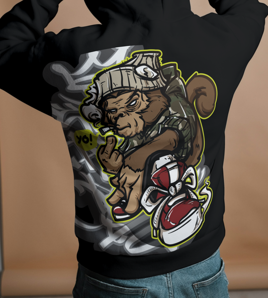 Graffiti Ape Oversized Hoodie