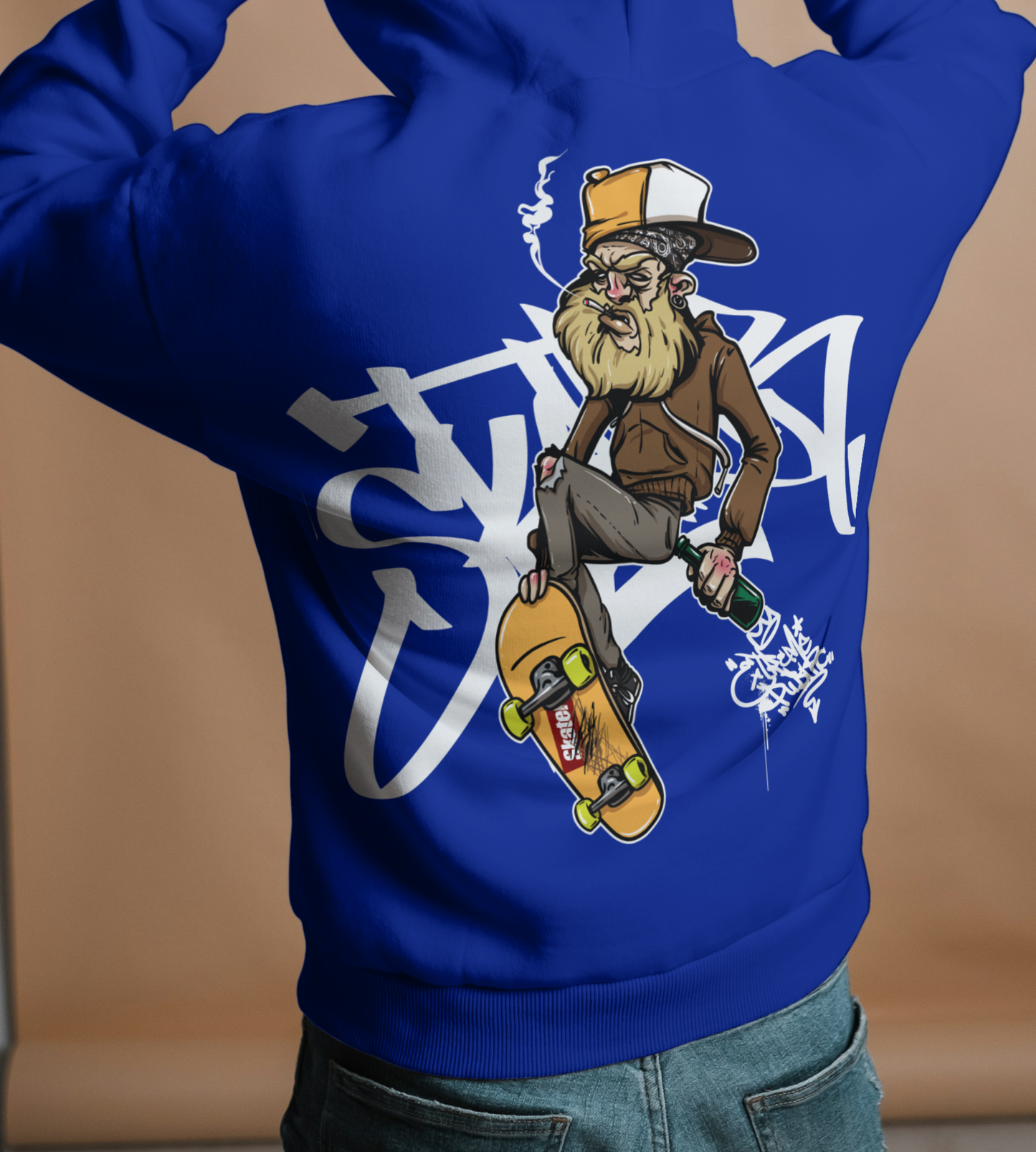 Urban Skater Graffiti Oversized Hoodie