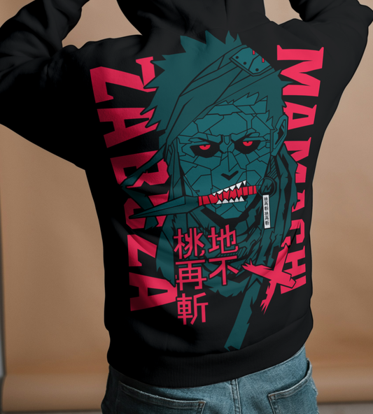 Blade Mask Samurai Oversized Hoodie – Black Edition