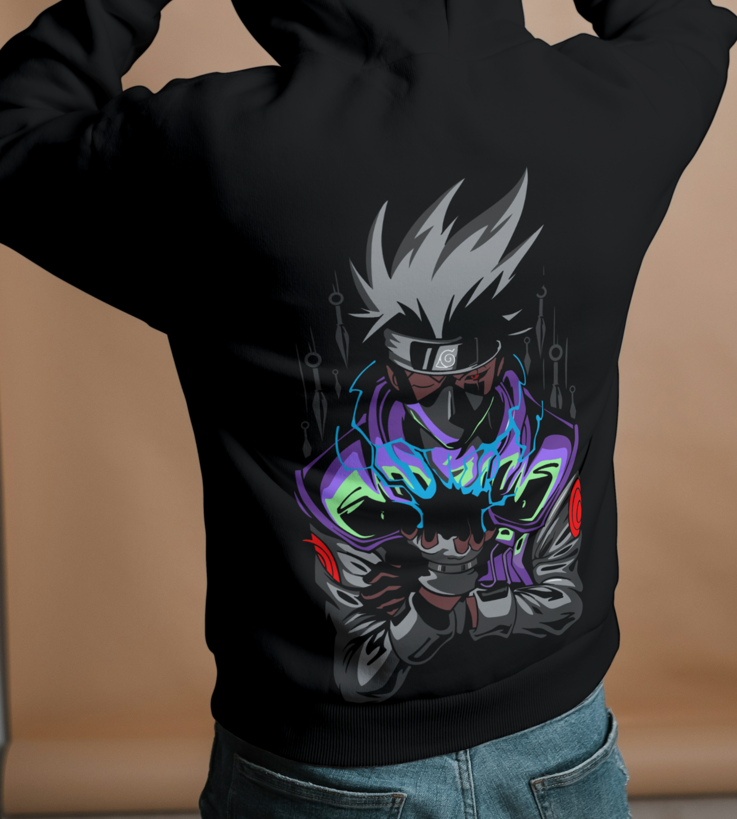 Neon Shinobi Oversized Hoodie - Buddies98 Black Edition