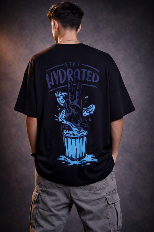 HYDRATION CODE – Midnight Edition Oversized Tee