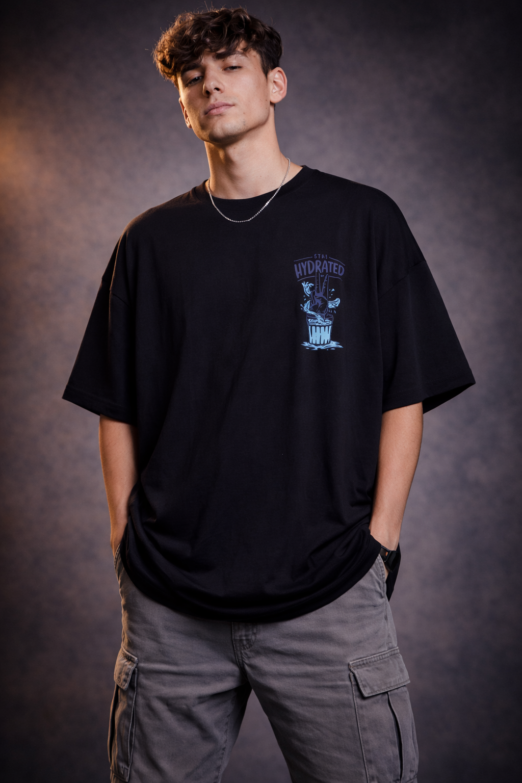 HYDRATION CODE – Midnight Edition Oversized Tee