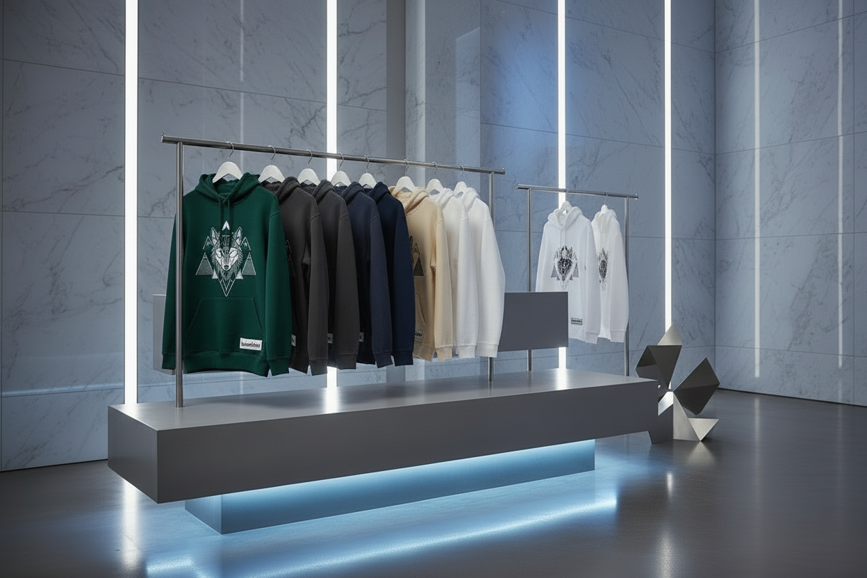 All hoodies in hanger