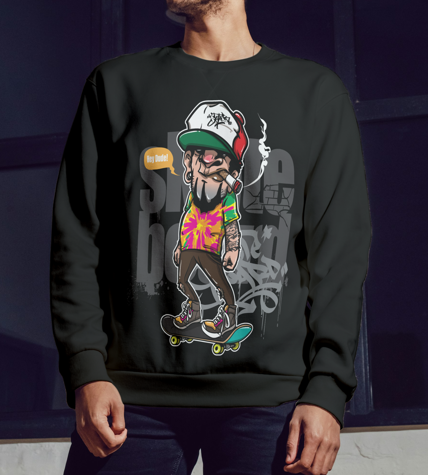 SMOKE & ROLL - Street Fleece Crewneck