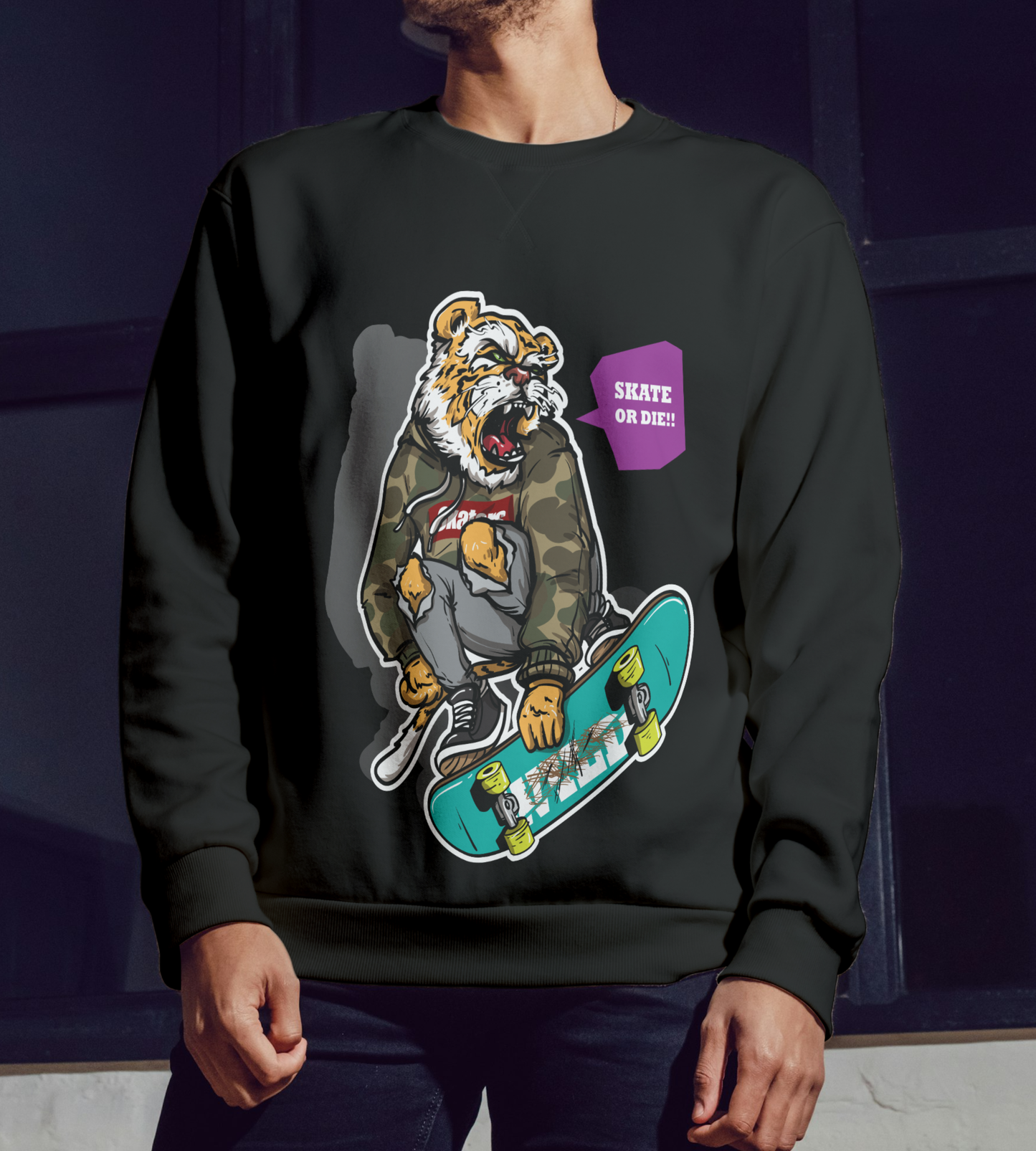 SKATE OR DIE - Street Fleece Crewneck