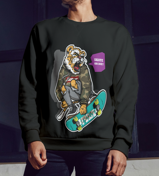 SKATE OR DIE - Street Fleece Crewneck
